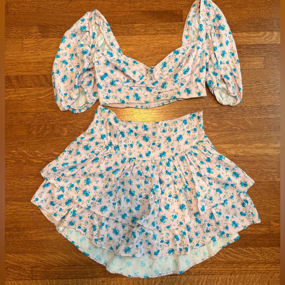 Zara Floral Skirt Set